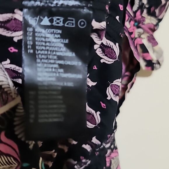 H and M  Black Multicolored Dress Sz  8 - Picture 10 of 10